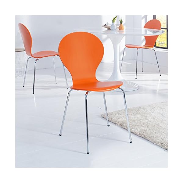 cagü - RETRO LOUNGE DESIGN KLASSIKER STUHL [JACOBSEN] ORANGE, NEU!