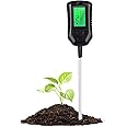 KASTWAVE Soil Tester, 4-in-1 Soil Moisture Meter Digital, PH Meter/Soil Moisture/Plant Temperature/Sunlight Intensity, for Garden, Lawn, Plant Care, Farm and Indoor Outdoor Plants