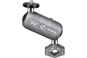 FANAUE GB-02T6 Super Clamp Camera Mount Monitor Magic Arm Double Ball Head Adapter with 1/4"-20 Thread for Canon/Nikon/DSLR/Gopro/LED Lights/Insta360, Can be Mounts on Handlebar of Bike Motorcycle ect