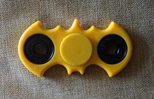 NEW FIDGET FINGER HAND FOCUS SPIN SPINNER BATMAN/TRI/LED/LIGHTNING/RAINBOW STEEL EDC BEARING STRESS TOY Batman Fidget EDC ADHD FoEcus Toy Ultra Durable High Speed Hybrid (yellow batman)