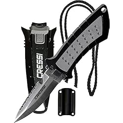 Cressi RC558000 Lima - Cuchillo de buceo, color negro y gris