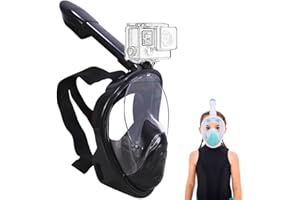Wsobue Masque de Plongée Enfants,Intégral Masque Snorkeling Visage 180° HD Anti-Fuite Anti-Buée, Masque Plongée Enfants Tuba Jouet