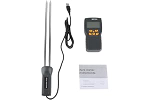 ZERODIS Medidor de Humedad del Grano, Analizador del Higrómetro del Analizador Digital de La Humedad del Trigo del Maíz del Arroz con La Pantalla LCD De Medición de La Punta de Prueba