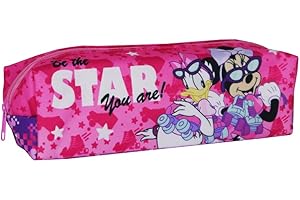 CHARACTEROUTLET Minnie Mouse Children's Character Square Rectangular Barrel Zipped Pencil Case