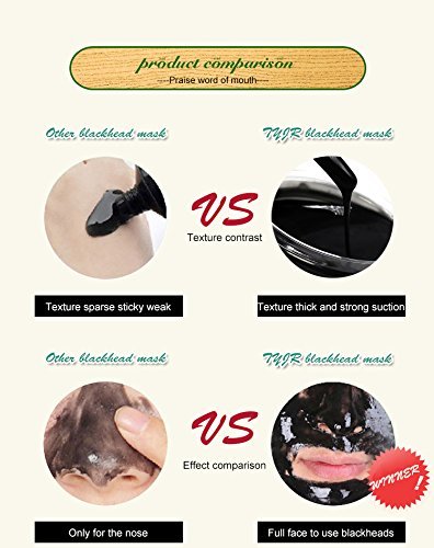 TYJR Vena Beauty High Density Blackhead Remover Black Mask Cleaner Purifying Deep Cleansing Blackhead Black Mud Face Mask Peel-off 100ml - 4
