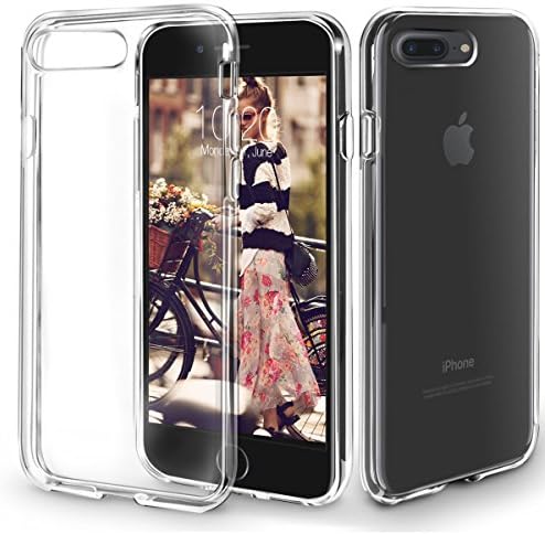 ORZLY® iPhone 8 Plus Case, FlexiCase for iPhone 7 Plus 2016 / Apple iPhone 8 Plus 2017 - Wireless Charging Friendly [Protective] Phone Case in 100% TRANSPARENT