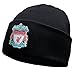 Liverpool FC Official Football Gift Knitted Bronx Beanie Hat Crest Black