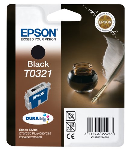 Epson T0321 Cartouche d'encre d'origine Pigment Noire pour C70 C80 C82 CX5200 CX5400