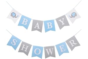 Phoetya Baby Shower Banners, Boy Baby Shower Decorations Baby Shower Letter Banner for Gender Reveal Decoration, Party Garland Photo Booth Props Supplies Decoration
