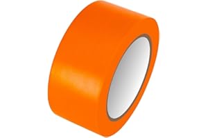 GTSE Cinta para marcar suelos, 50 mm x 33 m, naranja – para pistas de baile, gimnasios - 1 Rollo