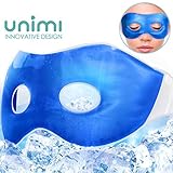 Unimi Gel Eye Mask for Puffy Eyes, Innovative Cold Therapy Eye Mask for Relieve, Cooling Eye Ice Masks Gel for Headache/Dark Circles/Sinus Pain.
