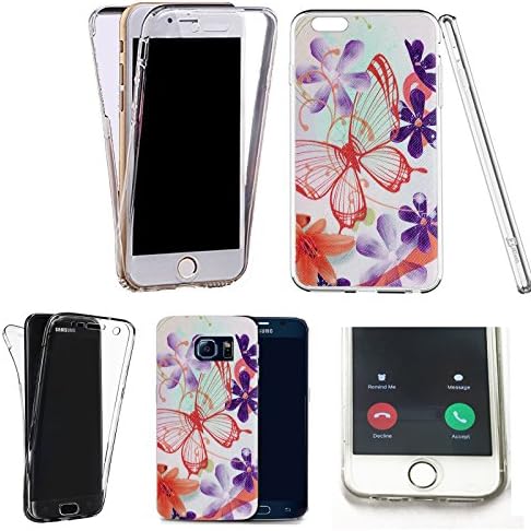 360° silicone gel full body Case Cover for apple iphone 5c jumble butterfly