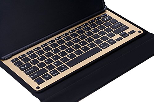 Tobeape iPad Pro 12.9 Keyboard Case,Ultra-thin Aluminum Bluetooth Smart Keyboard Portfolio Case, with Auto Sleep/Wake,for iPad Pro 12.9-inch, Gold - 3