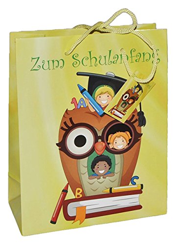 Geschenktasche / Geschenkbeutel – klein – für den Schulanfang aus Papier Schuleinführung – Geschenktüte Tüte Beutel Tasche Kinder - 5