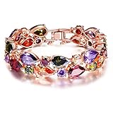 ♥ Material: Cristal de Swarovski, Chapado en oro rosa. Sin plomo y sin níquel, superó el estándar de inspección suizo SGS.