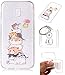 Produktbild Hülle Galaxy J5 2017 (EU-Modell) Hülle, Samsung Galaxy J5 2017 (EU-Modell) Hülle TPU Case Schutzhülle Silikon Case,Niedliche Cartoon Malerei Durchsichtige Rückschale und TPU Bumper Handy Tasche Case Cover Etui für Samsung Galaxy J5 2017 (EU-Modell) + Schlüsselanhänger (I) (11)