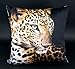 Produktbild Design Kissenhülle mit hochwertigem Fotodruck Digitaldruck auf super weicher Velour Qualität in 40x40 cm mit Reißverschluß - Leopard - Kissen Tiger Afrika Safari Typ324