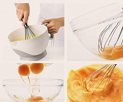 JUNGEN Schneebesen Set Ei- und Milchaufschäumer, Kochwerkzeug zum Mischen, Schlagen, Rühren, Küchenhelfer, Ballonschneebesen 1stk - 2