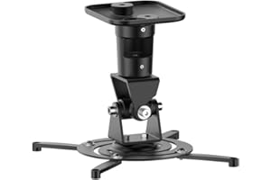 PureMounts Beamer Spider-Plus-B Supporto da Soffitto per Proiettore, Colore Nero