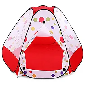 Toyshine Foldable Kids Childrens Ball Pit Indoor Outdoor Pop Up Play Tent House Toy, Red (Balls NOT Included)