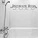 Produktbild Vinyl Badezimmer Regeln Wand Brief Aufkleber Bad Toilette Kunst