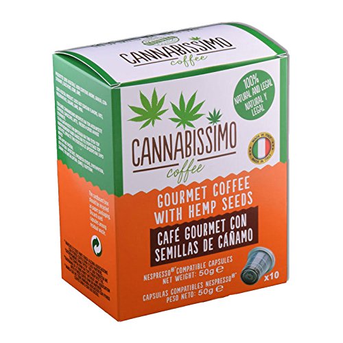 Preisvergleich Produktbild Cannabissimo Hanfkaffeekapslen mit CBD (10 Stk.)