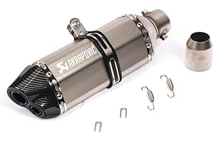 RTGE 51mm Tubo marmitta di Scarico Moto Doppio Foro Esagonale Modifica di Coda Universale 2 Pollici Db Killer in Acciaio Inox, Adatto per Scooter Dirt Bike,A