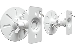 Drall 2 Soportes de Pared universales para Altavoces de hasta 15 kg - inclinables giratorios - Soporte de Altavoz para Montaje en Techo Montaje en Pared - Blanco Modelo: BS9W