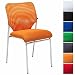 Produktbild CLP Besucherstuhl KLINT V2 mit hochwertiger Sitzpolsterung und atmungsaktivem Netzbezug I Lehnstuhl mit robustem Metallgestell Orange