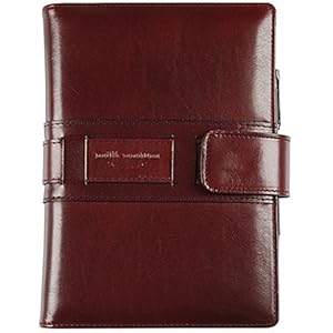 Echtes Leder Agenda Handmade in Italy - Millennium - Täglich 15x21 Täglich-wöchentlich 17x24 dunkelbraun