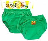 Bright Bots Potty Training Pants (Twin Pack, Green, Large, 24 - 30 months)