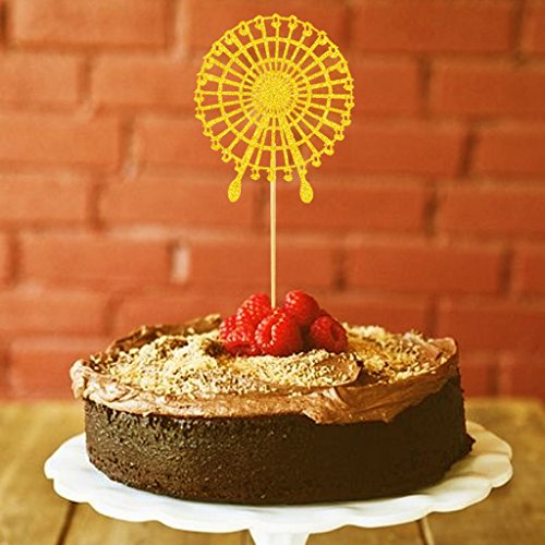Gazechimp 20stk. Glitter Kuchenaufsätze Kuchendekoration Kuchendeckel Tortendeko Tischdeko - 3