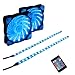 Produktbild Ubanner 120mm Gehäuselüfter Licht, LED Silent Lüfter für Computer-Gehäuse, CPU-Kühler (RGB, 2 Stück 18 LEDs 30cm LED-Leiste, 2 Stück LED-Lüfter, F-Serie)