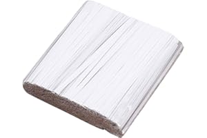 YOFASEN Kraft Paper Twist Ties - Wire Tie Bag Ties for Food & Freezer Bags Cookie Gift Floral Bag Sealing Ties, White, 10cmx4mm