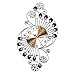 Produktbild Home Kristall Diamant Schmiedeeisen Stille Nicht tickende Wohnzimmer Moderne Wandaufkleber Metall Dekoration Wanduhr , 67*40cm cd brushed aluminum disk black