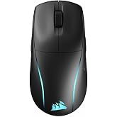 Corsair M75 Kablosuz RGB Hafif FPS Oyun Faresi &ndash; 26.000 DPI &ndash; Değiştirilebilir Yan Tuşlar &ndash; iCUE Uyumlu &ndash; PC &ndash; Siyah