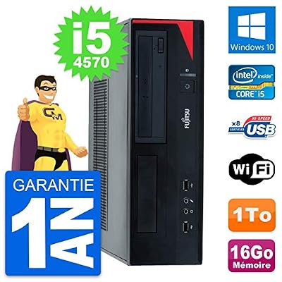 Fujitsu PC Esprimo E520 DT Intel i5-4570 RAM 16Go Disque Dur 1To Windows 10 WiFi (Reconditionné)