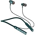 Black-R ENC Wireless Earphone Bluetooth Headphones in Ear Neckband with Upto 130 Hours Playback, Fast ASAP Charge, Bluetooth V5.4, Smart Bass, Lowest Latency Gaming, Wireless Headset, R-006 (Green)