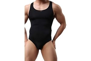 JEATHA Men's One Piece Spandex Leotard Bodysuit Wrestling Singlet Gymnastic Sports Jumpsuit Swimwear