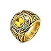 Produktbild KOBWA Schmuck Armband Buchstabe Ring für Herren, Thanos Cosplay Kostüm Ringe Infinity War Soul Stein Power Ring Schmuck Herren Gold Ring 11