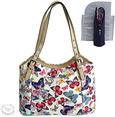 Vintage Vogue Classic Changing Bag with Changing mat -Butterfly