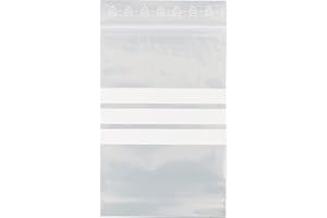 HEIGROUP HeiZip® 100 sacchetti ermetici con strisce su cui scrivere 90 mµ/My (extra forte) 100 X 150 X 0,09 mm