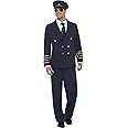 Smiffys Pilot Costume, Navy Blue, Medium, 28621M