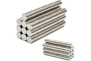 TESTEL 50pcs Super Forte Neodimio N52 Cilindro Disco Rotondo NdFeB Magneti Terra Rara 6mm x 10mm