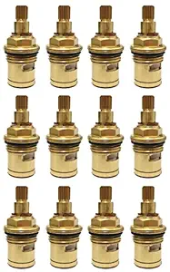 Drizzle Quarter Turn Ceramic Disk Fitting Brass/Spare Part For Taps Repairing/Satndard Size (1/2 Inch) Fitting - Set of 12