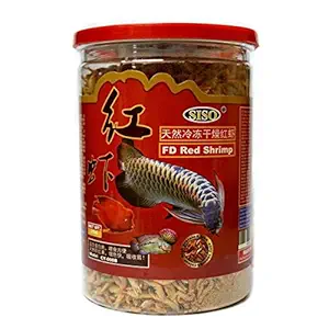 Shivi Pets SISO Freeze Dried Red Shrimp Fish Food (220Gm)