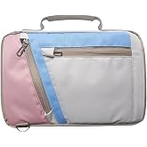 Microcase Huawei Matepad 12X 12 inch Tablet i&ccedil;in Omuz Askılı El Tutacaklı Universal Sleeve Taşıma &Ccedil;antası AL4346 Pembe Mavi K