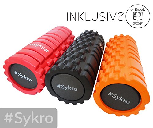 2in1 Faszienrolle Massagerolle - E-Book inklusive! - #Sykro "Double" intensivere Massage durch optimierte Struktur