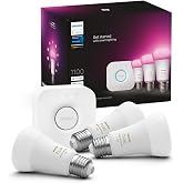 Philips Hue WCA 9W E27 Renkli Akıllı Ampul 3'l&uuml; Başlangı&ccedil; Seti, Hue Bridge Dahildir - 25.000 Saat Ampul Kullanım &Ouml;mr&uuml;