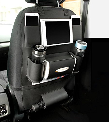 Anzer Auto-Rücksitz-Aufbewahrungslösung, für Reisen, Aufbewahrungstasche, luxuriöses Design, hochwertiges PU-Leder - 2